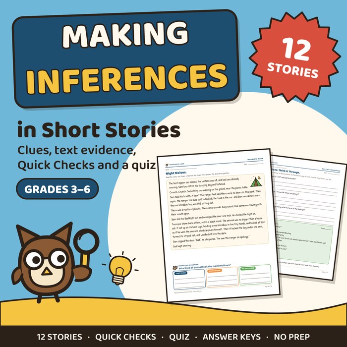 Making Inferences in Short Stories cover: 12 stories, grades 3 to 6